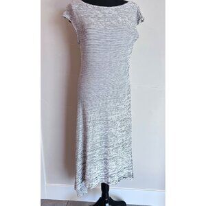 Midi dress by MAX STUDIO, size large, Hi low design, ruching on side